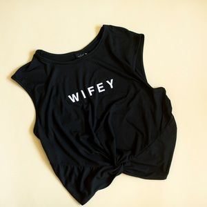 Wifey workout shirt, Bachelorette Party Shirt SIZE LARGE